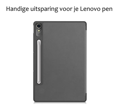 Lenovo Tab P12 Hoesje Book Case Met Lenovo Pen Uitsparing - Grijs