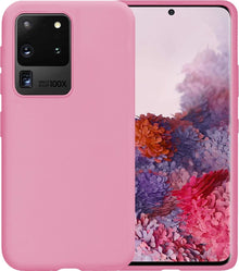 Samsung S20 Ultra Hoesje Siliconen Backcover Lichtgewicht - Lichtroze