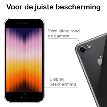iPhone SE 2022 Hoesje Siliconen Backcover Lichtgewicht - Transparant