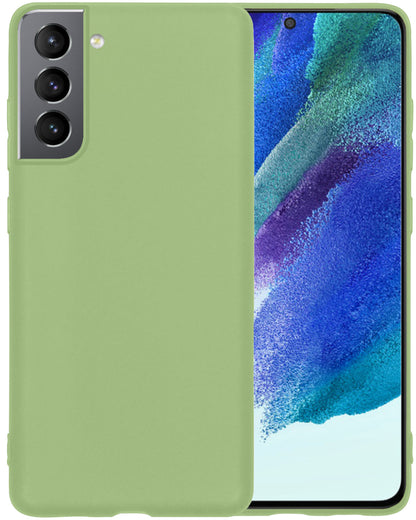 Samsung S21 FE Hoesje Siliconen Backcover Lichtgewicht - Groen