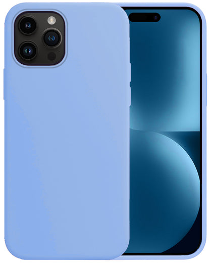 iPhone 15 Pro Hoesje Siliconen Backcover Lichtgewicht - Lichtblauw