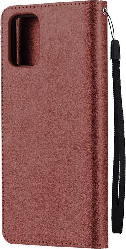 Samsung A41 Hoesje Bookcase Cover met Kaarthouder - Bruin