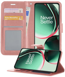 OnePlus Nord CE 3 Lite Hoesje Bookcase Cover met Kaarthouder - Rosé goud