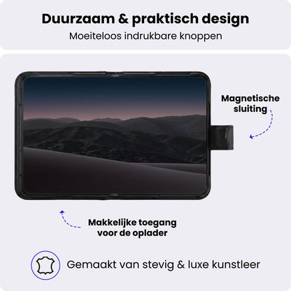 iPhone Duo Hoesje Bookcase Cover met Kaarthouder - Zwart