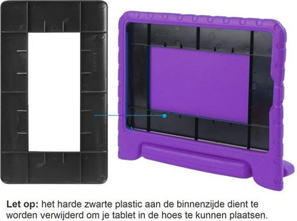 iPad 4 Kinderhoes Shockabsorberend Foam - Paars