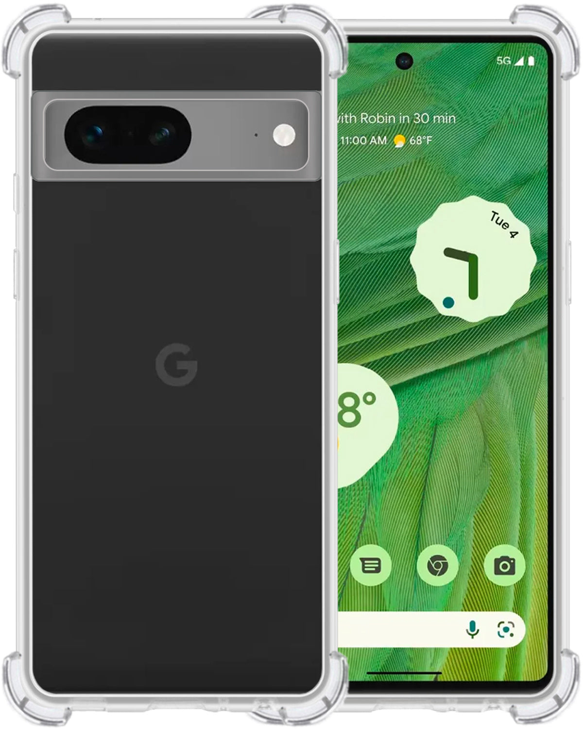 Google Pixel 7A Hoesje Shock Proof Siliconen - Transparant