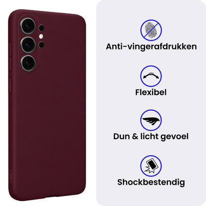 Samsung S26 Ultra Hoesje Siliconen Backcover Lichtgewicht - Aubergine