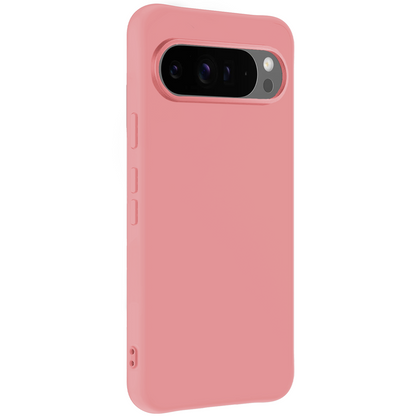 Google Pixel 10 Pro XL Hoesje Siliconen Backcover Lichtgewicht - Lichtroze