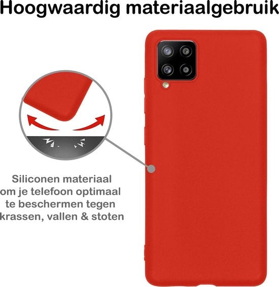 Samsung A42 Hoesje Siliconen - Rood