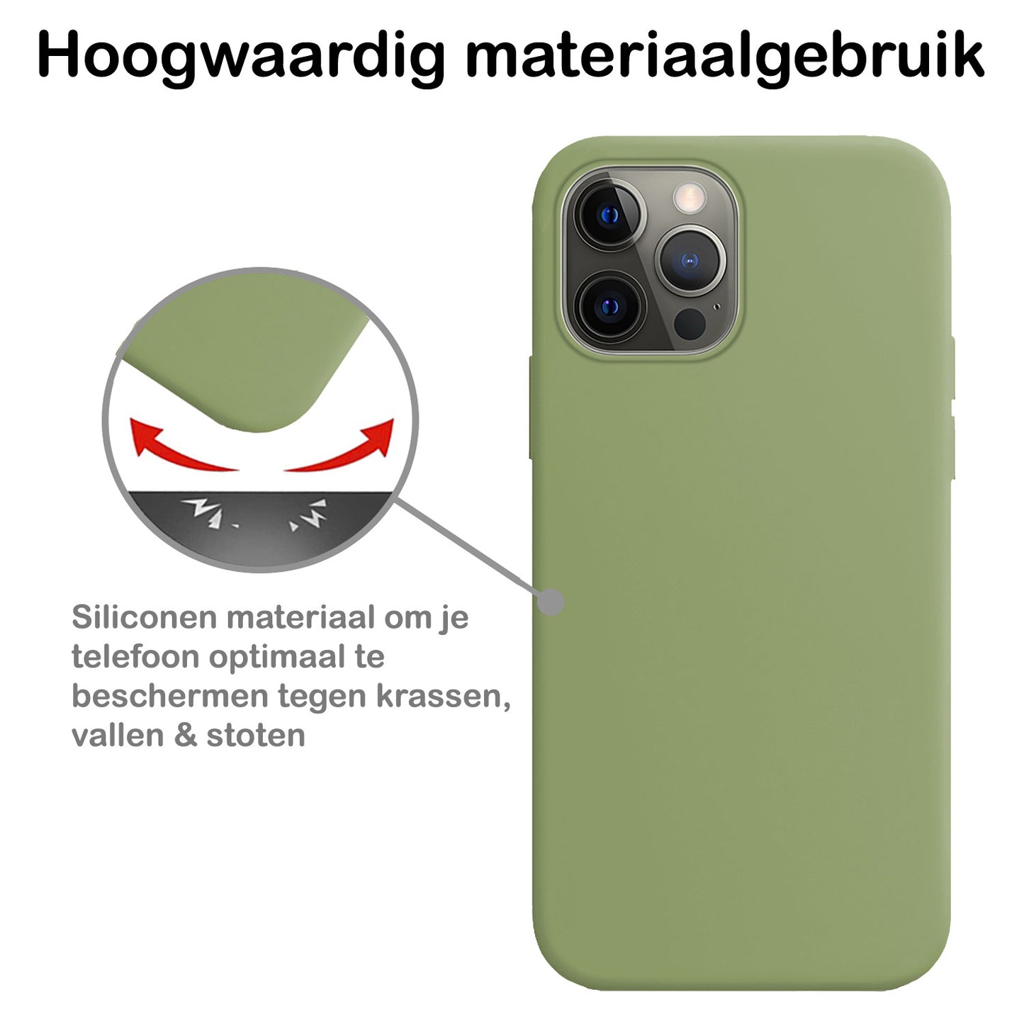 iPhone 13 Pro Max Hoesje Siliconen - Groen