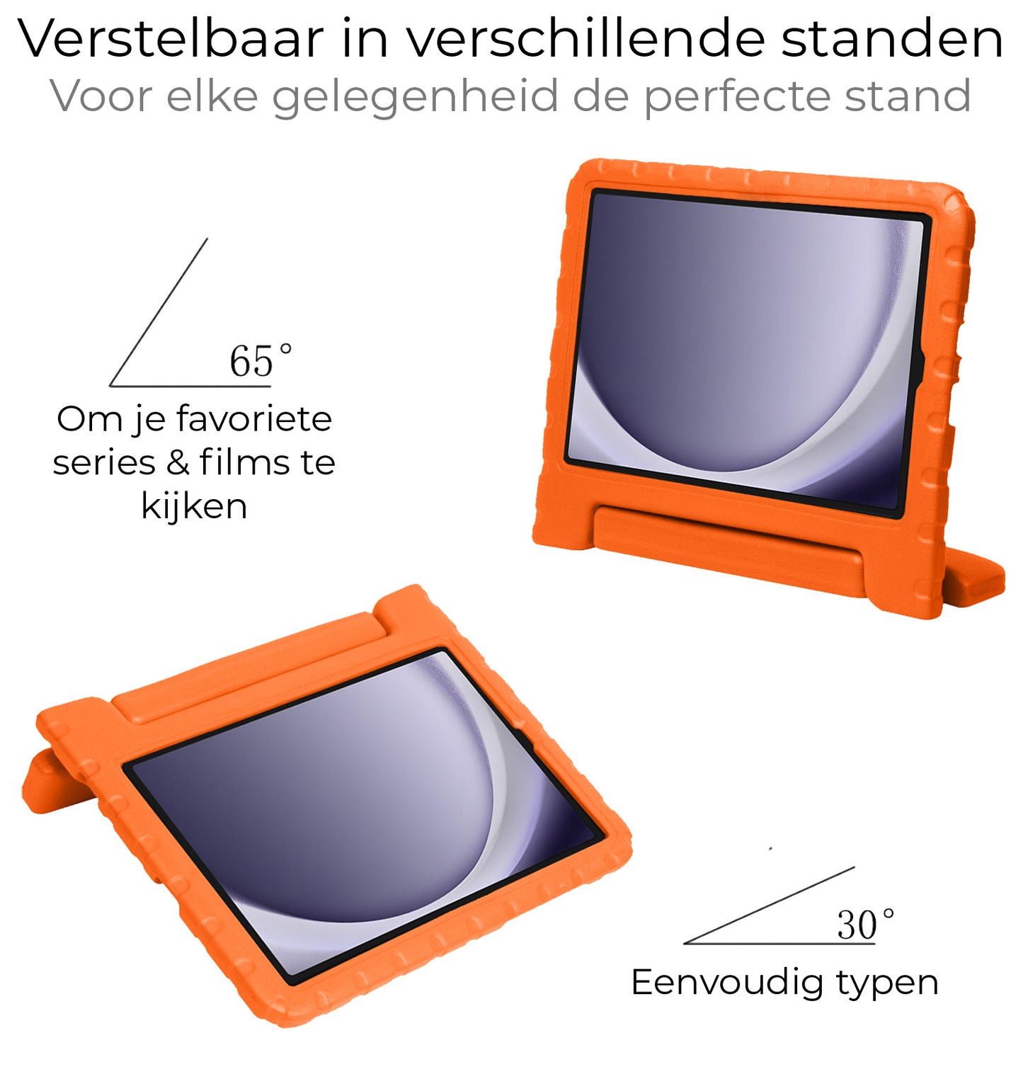 Samsung Galaxy Tab A9 Hoesje Kids Cover Bumper - Oranje