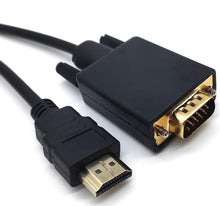 HDMI naar VGA Kabel Adapter Converter - HDMI VGA Kabel Omvormer 1080p HD - 1.8 Meter - Zwart