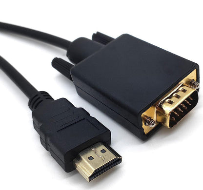 HDMI naar VGA Kabel Adapter Converter - HDMI VGA Kabel Omvormer 1080p HD - 1.8 Meter - Zwart