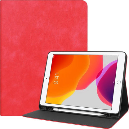 iPad 10.2 2019 Trifold Bookcase Luxe Hoes - Rood