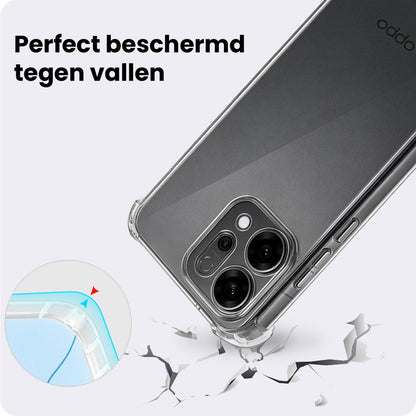 OPPO Reno 14 Hoesje Shockproof Backcover Siliconen - Transparant