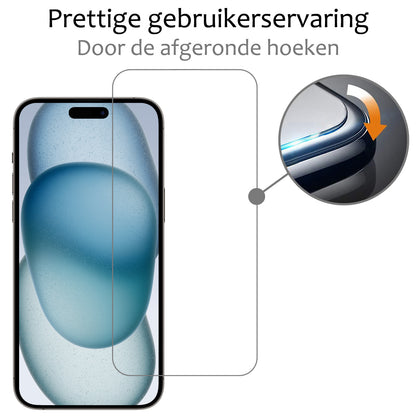 iPhone 15 Screenprotector Gehard Glas - Anti-kras