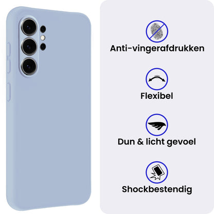 Samsung S26 Ultra Hoesje Siliconen Backcover Lichtgewicht - Lichtblauw