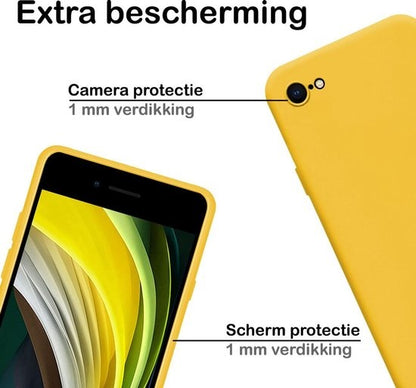 iPhone 7 Hoesje Siliconen Backcover Lichtgewicht - Geel