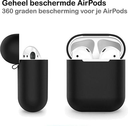 AirPods 1 Hoesje Siliconen Lichtgewicht - Zwart