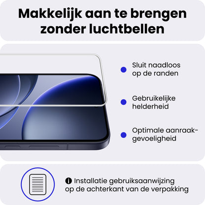 OPPO Find X9 Screenprotector Gehard Glas - Anti-kras