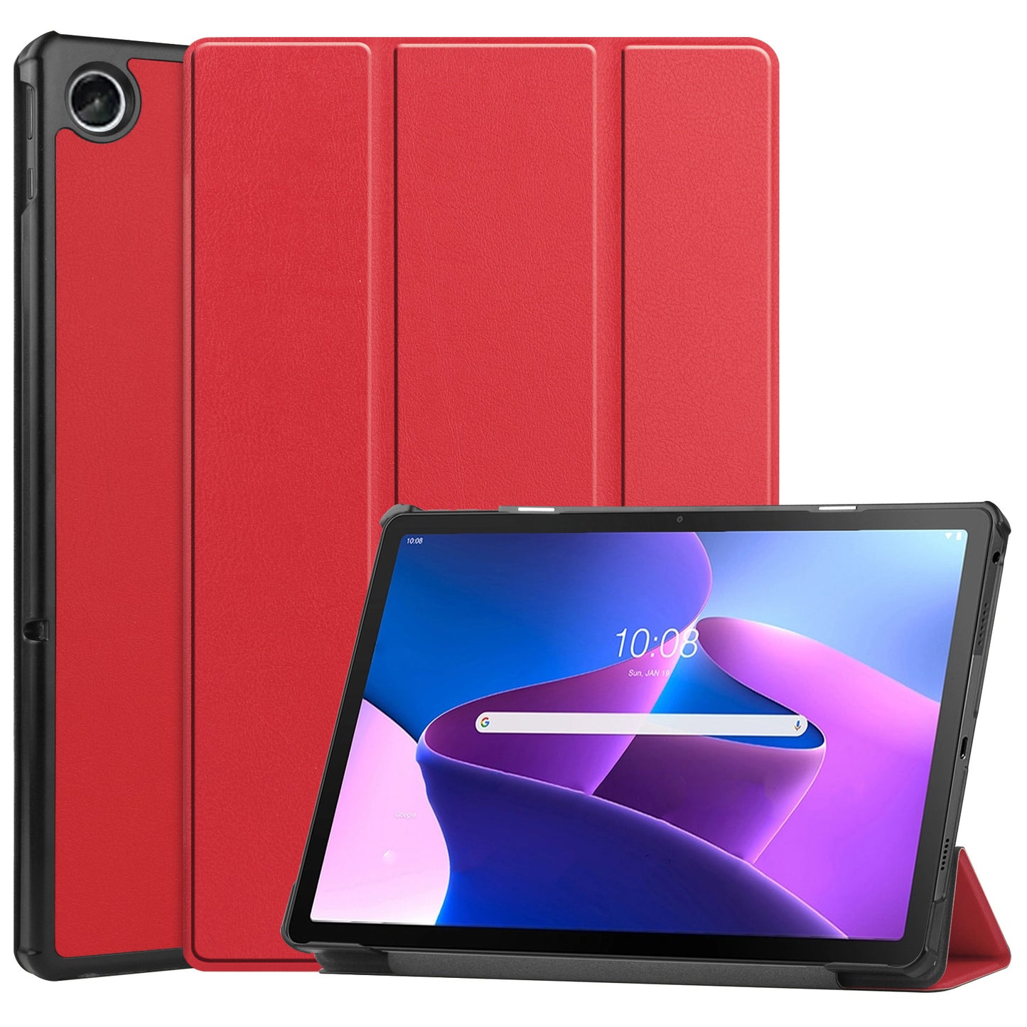 Lenovo Tab M10 Plus 3rd Gen Hoesje Book Case - Rood