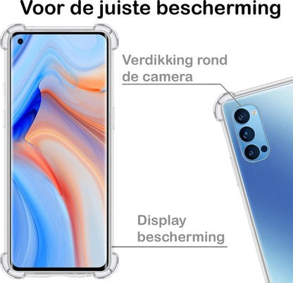 OPPO Reno 4 Pro 5G Hoesje Shockproof Backcover Siliconen - Transparant