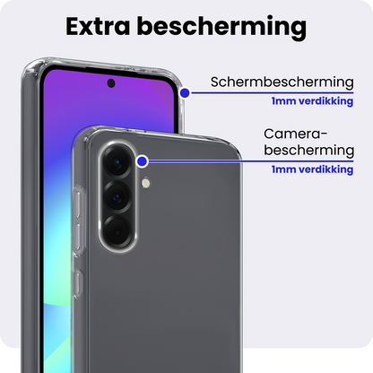 Samsung A56 Hoesje Siliconen Backcover Lichtgewicht - Transparant