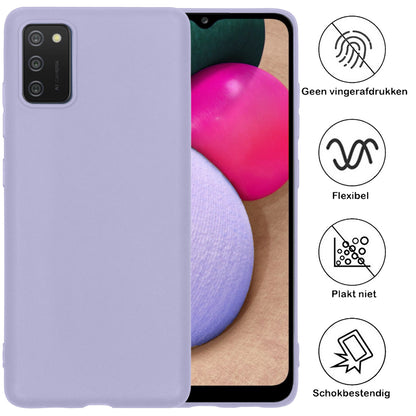 Samsung A03s Hoesje Siliconen Backcover Lichtgewicht - Lila