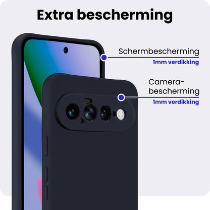 Google Pixel 11 Hoesje Siliconen Backcover Lichtgewicht - Donkerblauw