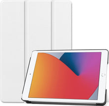 iPad 10.2 2020 Trifold Bookcase Hoes - Wit