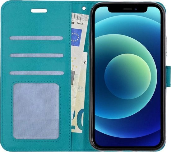 iPhone 12 Pro Max Hoesje Book Case Kunstleer - Turquoise