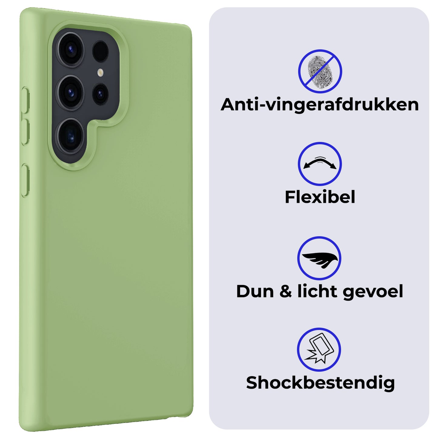 Samsung S24 Ultra Hoesje Siliconen - Groen