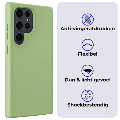 Samsung S24 Ultra Hoesje Siliconen - Groen