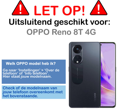 OPPO Reno 8T 4G Hoesje Siliconen Backcover Lichtgewicht - Transparant