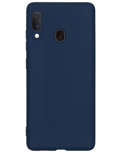 Samsung A20e Hoesje Siliconen Backcover Lichtgewicht - Donkerblauw