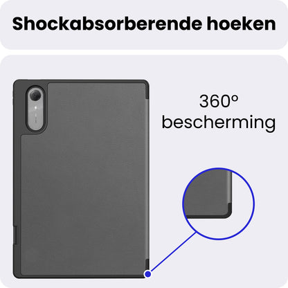 Lenovo Idea Tab Pro Gen 2 Trifold Bookcase Hoes met Penhouder Lenovo Pen - Grijs