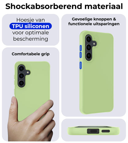 Samsung S23 FE Hoesje Siliconen Backcover Lichtgewicht - Groen