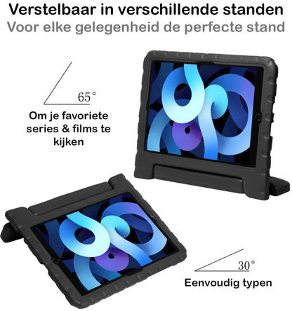 iPad Air 2022 Kinderhoes Shockabsorberend Foam - Zwart