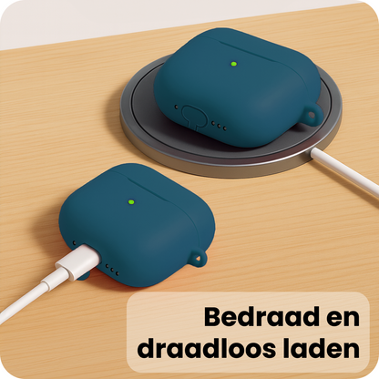 AirPods Pro 3 Hoesje Siliconen Krasbestendig - Donkerblauw