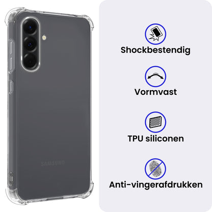 Samsung A36 Hoesje Shockproof Backcover Siliconen - Transparant