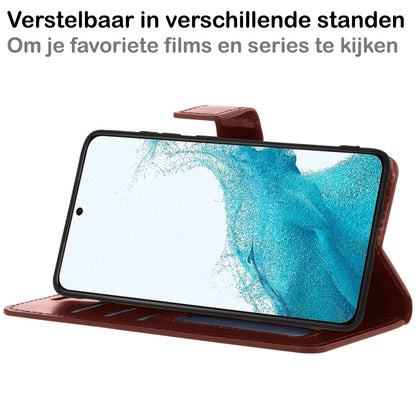 Samsung S22 Ultra Hoesje Book Case Kunstleer - Bruin