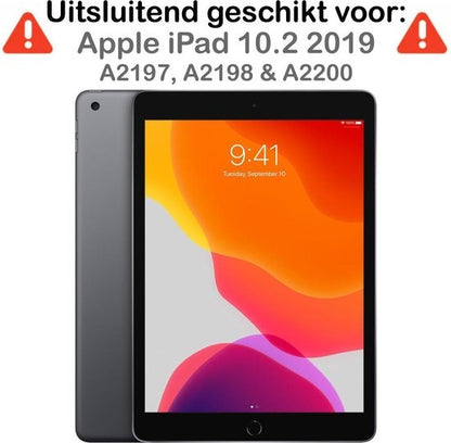 iPad 10.2 2019 Toetsenbord Hoes met Uitneembaar toetsenbord - Donkerblauw