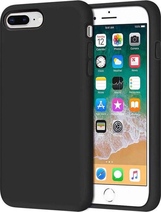 iPhone 7/8 Plus Hoesje Siliconen - Zwart