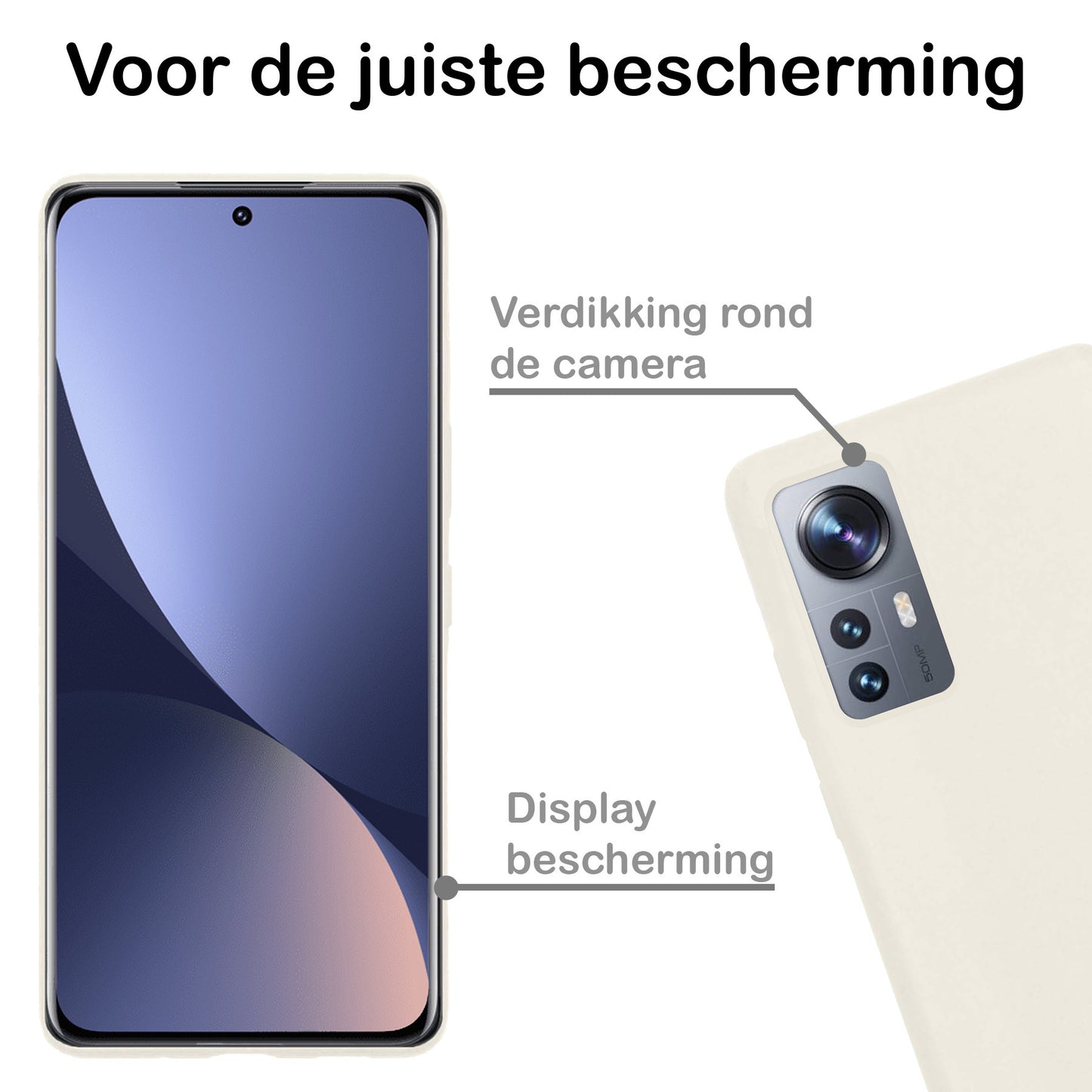 Xiaomi 12X Hoesje Siliconen - Wit