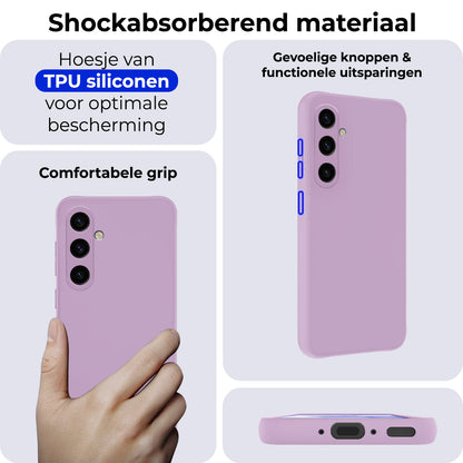 Samsung A35 Hoesje Siliconen Backcover Lichtgewicht - Lila