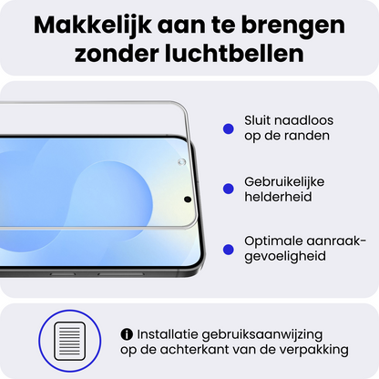 Samsung S25 FE Screenprotector Gehard Glas - Anti-kras