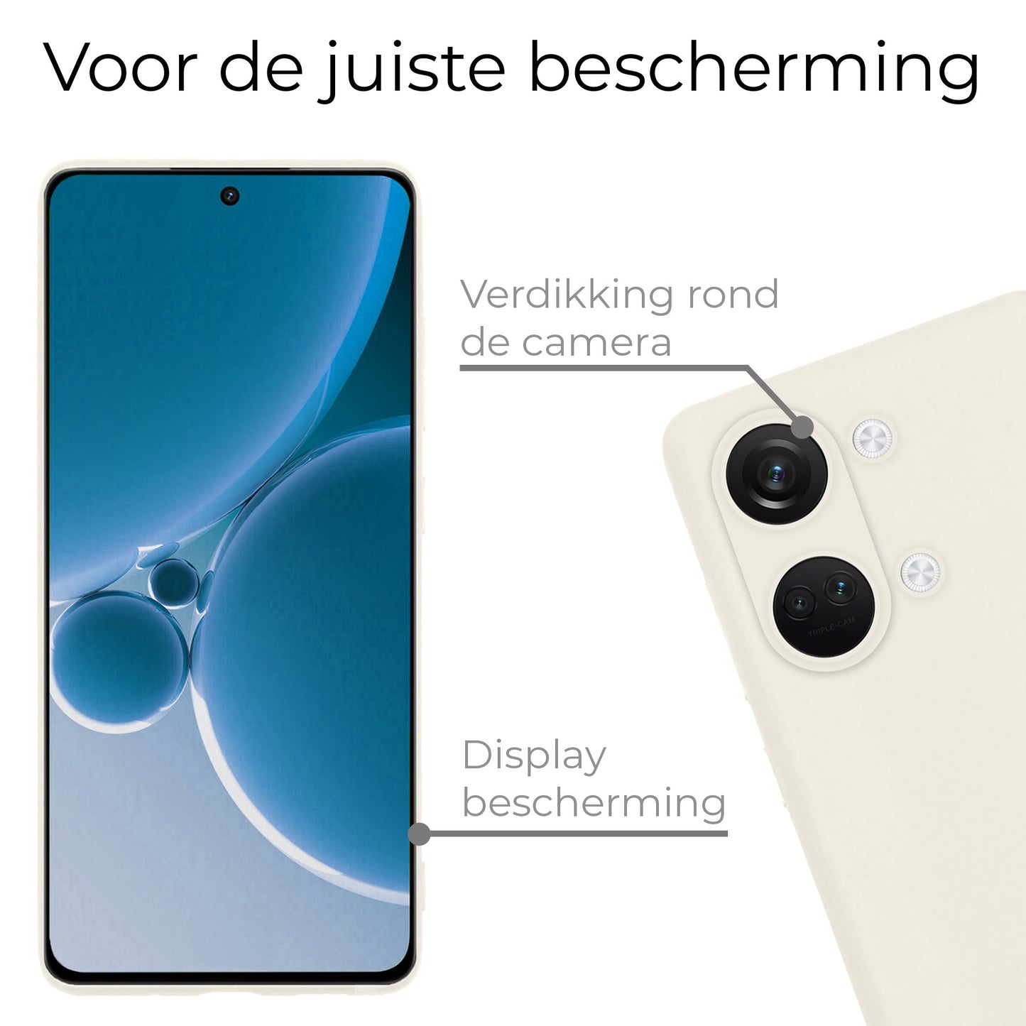 OnePlus Nord 3 Hoesje Siliconen - Wit