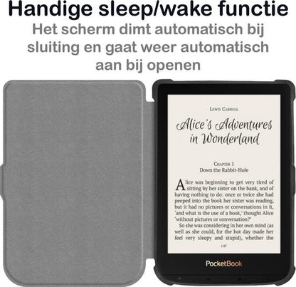 Pocketbook Touch HD 3 Bookcase Hoes Shockabsorberend - Zwart