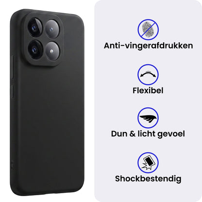 Xiaomi 15T Hoesje Siliconen Backcover Lichtgewicht - Zwart
