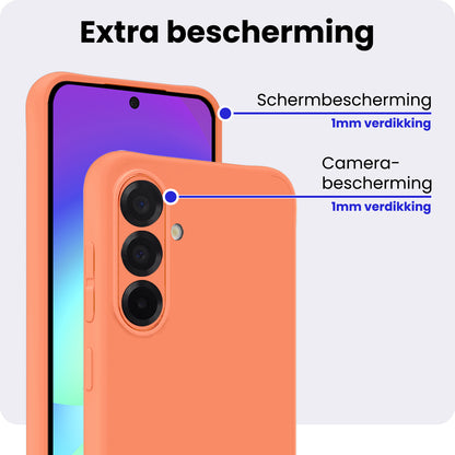 Samsung A56 Hoesje Siliconen Backcover Lichtgewicht - Perzik